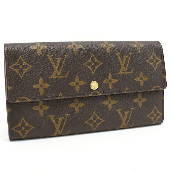 Louis Vuitton Pochette Wallet Brown Canvas Porte Long Monogram Monnaie - Picture 1 of 8